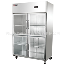 睿厨LJ1.0L4B,四门玻璃门,厨房冷柜,不锈钢冷柜