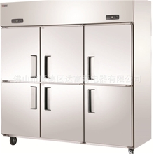商用厨房设备双机双温六门冰柜冷冻冷藏厨房柜不锈钢冰箱冷柜