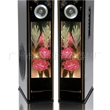 新款红玫瑰有源音响，带七彩发光灯，大功率，两单元