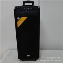 双10寸电瓶音响户外音箱广场舞台音响带无线麦插卡音响QS-10