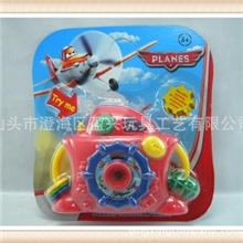 塑料儿童礼品玩具飞机总动员带灯投影相机