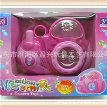 热销益智女孩子玩具电动多功能灯光音乐相机