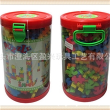 塑料儿童玩具PVC桶DIY自装百变EVA积木