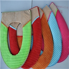 供应加厚条绒倒八字马桶垫抗菌条绒倒八字马桶垫竹炭环保马桶垫