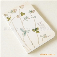 九口山原创意笔记本日记本子药草系列加厚无酸白纸裸装红三叶草