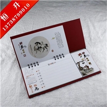 台历厂家直销2014年新款周历大号铝箔工艺纸架红色可定制LOGO