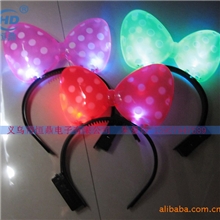 【厂家直销】蝴蝶结发夹蝴蝶结发光发夹闪光发夹批发