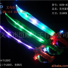 义乌热销玩具恒鼎牌鲨鱼刀发光刀剑，闪光音乐刀剑玩具刀剑