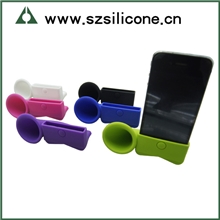 厂家专业生产iphone5硅胶喇叭底座牛角硅胶喇叭