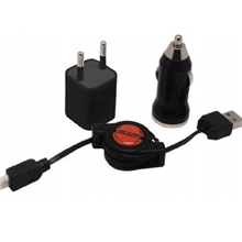 多功能迷你子弹头车充、车载5V1A、500mA，3合1车充，