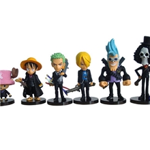圣诞礼品海贼王公仔摆件全套6款/海贼王26代底座公仔厂家直销