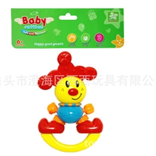 婴儿童玩具小丑多功能益智带摇铃单件装安全摇铃玩具