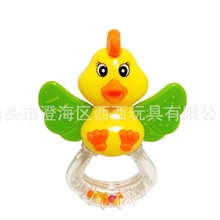热销婴儿童小鸡益智单件装安全摇铃玩具批发