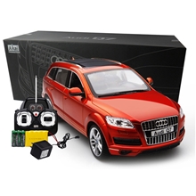 儿童玩具批发1：16德国产奥迪Q7汽车模电动遥控模型内含电池