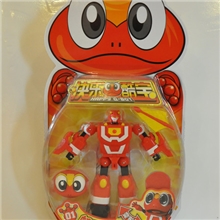 灵动热销玩具正版快乐酷宝可爱儿童变形机器人蛙王酷宝7501