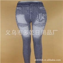 2013年仿牛仔打底裤10元模式地摊热销产品送录音广告格子裤