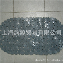 酒店客房用品PVC塑料灰色椭圆形浴室防滑垫浴室垫690*390mm