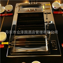 厂家供应节能环保韩式烧烤设备自动无烟烧烤烧烤架电动烤炉