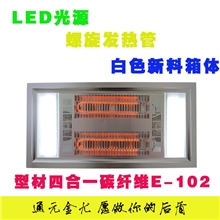 集成吊顶扣板电器浴霸碳纤维取暖型材面板LED