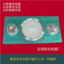 大量批发集成吊顶浴霸半刚热销量俩灯三合一丙烯料厂家直销