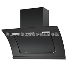 供应批发新款经典弧艺弧形钢化玻璃欧式侧吸抽油烟机嫦娥6号