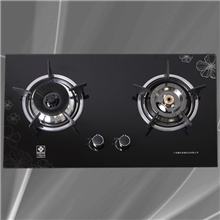 厂家批发黑色鸳鸯灶台式/嵌入式直喷熄保燃气灶