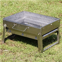 厂家直销户外折叠携烧烤架不锈钢便携式小四方形烧烤炉KW-010B