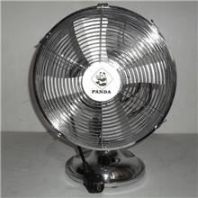 库存《熊猫》10寸金属台扇银色小风扇全新低价批小家电