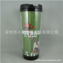 双层塑料促销礼品广告杯DIY广告纸广告杯正品星巴克广告杯
