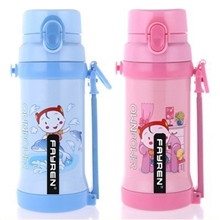卡通儿童水壶不锈钢保温瓶学生手提运动水壶开关盖防漏壶