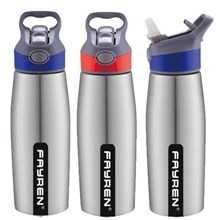 不锈钢吸管壶创意胖胖杯真空保温运动水壶学生户外旅行杯