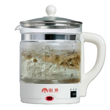 厂家供应礼品小家电红色白色多功能变频玻璃养生壶煮茶器煎药壶