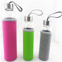 新款水杯/玻璃杯带盖水壶茶杯/玻璃杯子密封透明防漏矿泉水瓶子