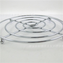 生产龙友牌加厚不锈钢圆形锅垫花形杯垫隔热垫餐垫