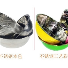 洗米筛淘米筛果蔬盆和面盆不锈钢实用三件套礼盒装