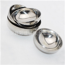 厂家直销不锈钢焊边亮光碗双层不锈钢碗厨房必备不锈钢碗批发