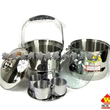 厂家生产批发不锈钢材质气电两用大容量复底不粘锅节能免火再煮锅
