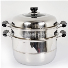 出口不锈钢加厚蒸锅复底双层蒸锅24CM-36CM电磁炉火炉通用复底