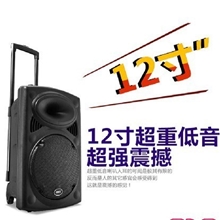 先科大功率12寸户外电瓶音箱移动拉杆广场舞蹈晨练演唱电瓶音响