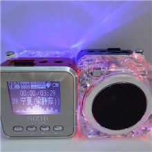 直销nizhitt-029多种语言插卡音箱水晶小音箱音响创意音箱厂