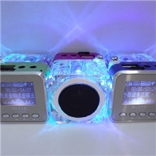深博亚批发尼芝TT-029七彩闪灯迷你音箱FM收音插U盘TF卡小音箱