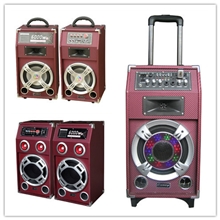 DOTUN顶级高档拉杆有源音箱，移动式插卡电瓶音响，广场晨练音箱