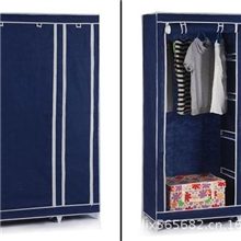 折叠韩版加粗16mm钢管收纳柜便携式钢架布衣柜简易魔术双人衣橱