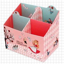 四格纸质收纳盒桌面收纳盒DIY纸质收纳盒整理收纳盒