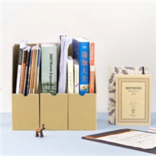 三层瓦楞进口牛皮整理收纳盒小号瓦楞桌面收纳盒纸质收纳盒