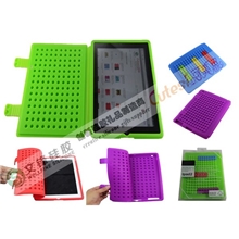 2013全球首款带盖积木ipad2硅胶保护套和带自动休眠功能厂家特批