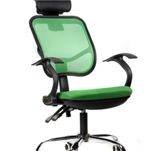 美迪丝B2528果绿钢脚固定扶手电脑椅办公椅子批发转椅职员椅网椅