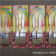 厂家供应2PC猪毛刷烧烤刷环保刷耐高温烧烤刷优质猪鬃毛刷子