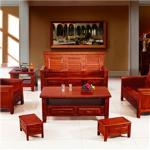 皇琛厂家批发全实木沙发茶几单位双位三位小凳香樟木客厅用七件套