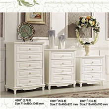 批发家具白色哑光时尚田园韩式实木抽屉居室用三斗柜四斗柜五斗柜